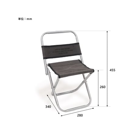 WAXED CANVAS FOLDING MINI STOOL / ワックスドキャンバス フォールディングミニスツール / デイバッグに収まるサイズが持ち運びに便利 / BROWN , GRAY