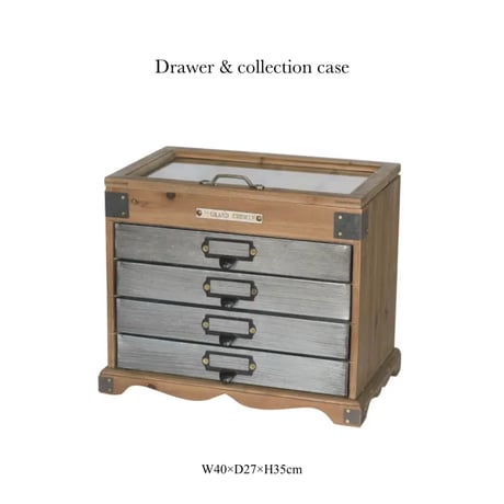 Drawer&collection case / 雰囲気のあるオールドモデルのコレクションボックス/ 引出し収納