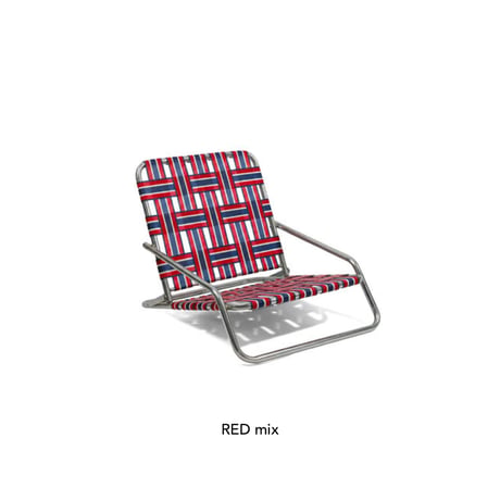 INDUSTRIAL TERRACE CHAIR / BLUE mix , RED mix , BLACK  / フォールディングローチェア