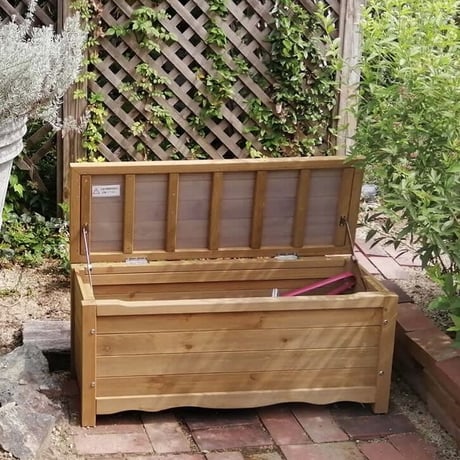 WOOD BOX BENCH / ちょっと座れて アレもコレも全部収納できるボックスベンチ / white , light brown / 収納ボックス / 室内 屋外 /BOX BENCH