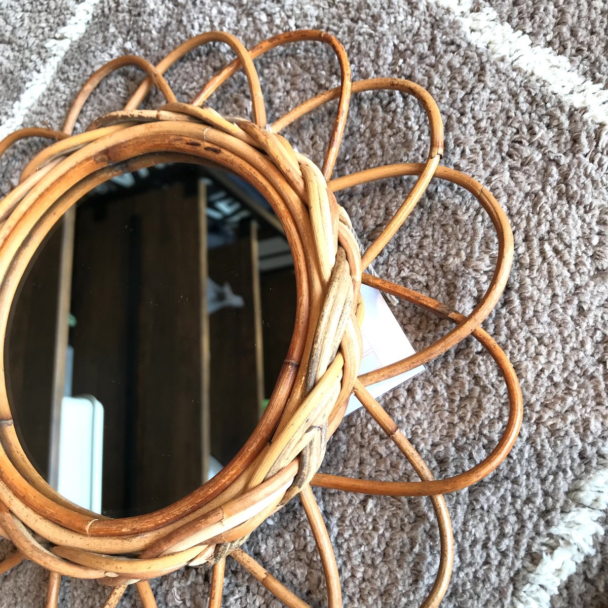 FLOWER MIRROR / THE AROROG / フラワーミラー / ラタンミラー