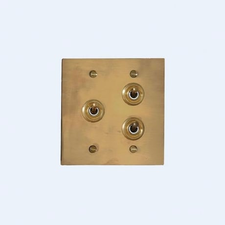 AXCIS 真鍮プレートスイッチ 3 / BRASS SWITCH PLATE / HS3103