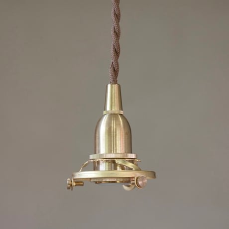 IRON SHADE PLATT × E17 BRASS PENDANT LIGHT / 100cm / シーリングカバー付 / GRAY , BLACK , BRASS /タイプA