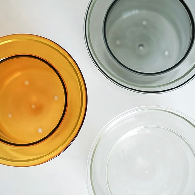 GLASS PLANTER by pino / Clear , Gray , Amber /