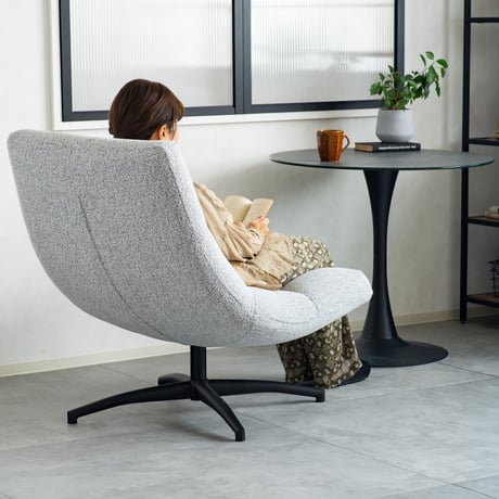 Relax 1P CHAIR / リラックスチェア / 1人掛けチェア / 座面回転式 / LIGHT GRAY , DARK GRAY