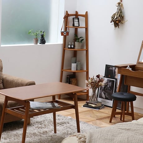 Corner Shelf / おしゃれなディスプレイに最適なコーナーシェルフ / BROWN / コーナーラック / 棚 ラック / 4段ラック