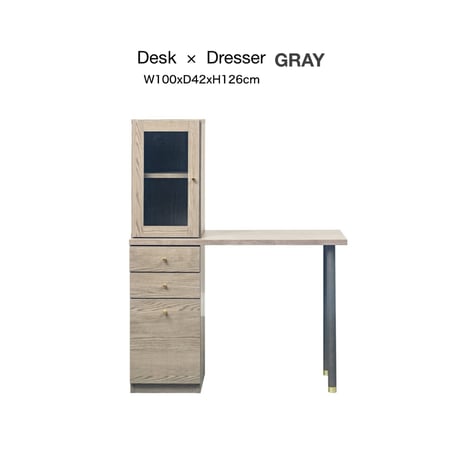 Desk × Dresser / made in japan / デスク / ドレッサー / サイズ:100×42×126cm
