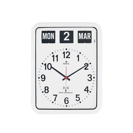 Twemco Radio Control Calendar Clock / トゥエンコラジオコントロールカレンダークロック / white , black /#RC-12A "Black"
