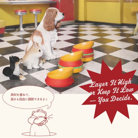 CHEER HANBURGER / PET TRAY by Whisker's Dinner