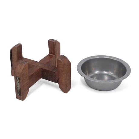 SLEEPER WOOD FEEDING BOWL / 枕木フィーディングボウル / GROOM