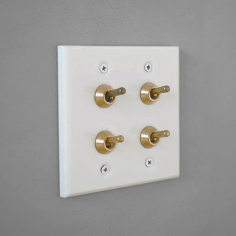 WHITE CERAMIC SWITCH / セラミック製 /トグルスイッチ / 1スイッチ - 4スイッチ / セラミックプレート トグルスイッチ