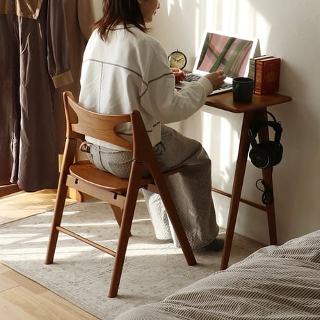 FOLDING WOOD CHAIR / シンプルでコンパクトな飴色が美しい天然木のフォールディングチェア  / スペパ ブラウン