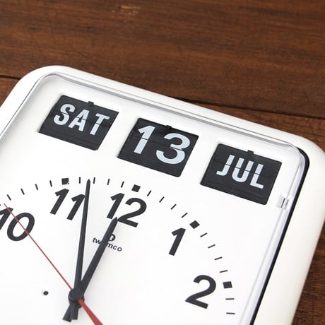 Twemco Radio Control Calendar Clock / トゥエンコラジオコントロールカレンダークロック / white , black /#RC-12A "Black"