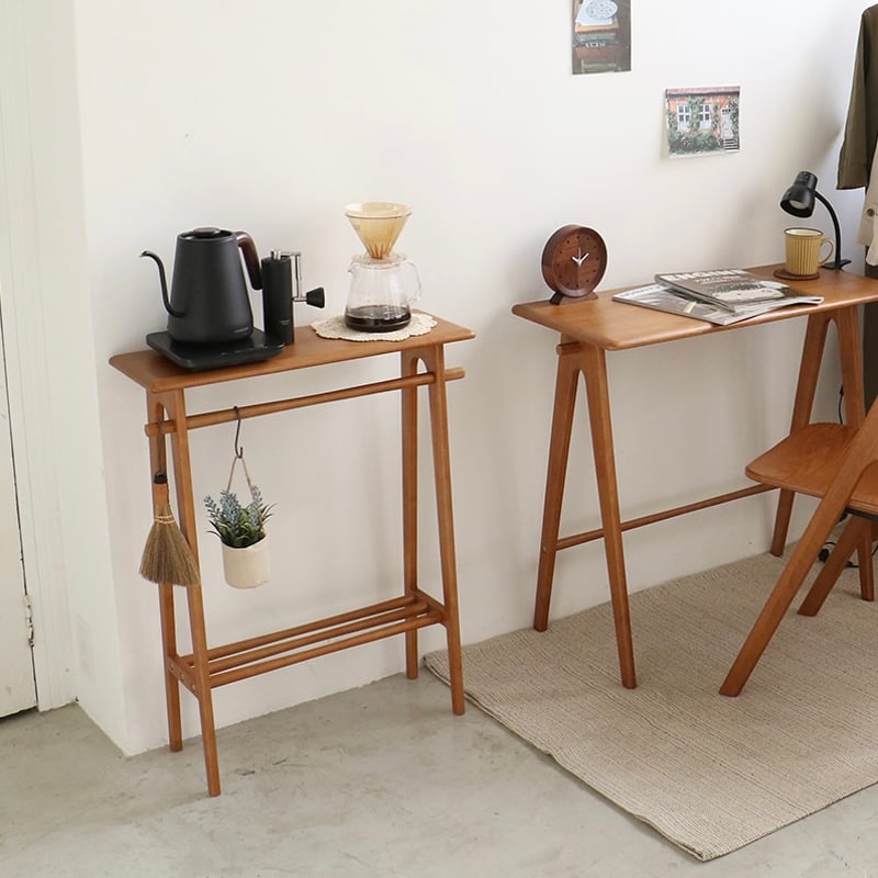 Console Table / シンプルでスマートなフォルム 美しい天然木の