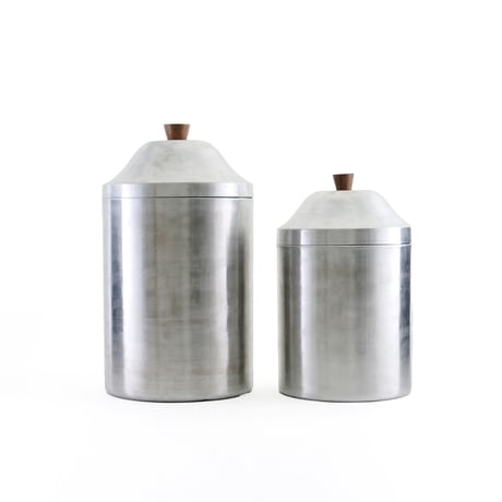 Aluminum canister 02 / S , Lサイズ / 使い込むほどに愛着が湧く大きなキャニスター / キッチン収納 /  重ねて収納