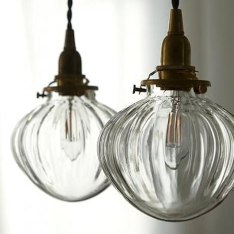 FRUCT PENDANT LIGHT L / ガラスシェード + 真鍮灯具 / 30cm , 60cm , 100cm , 150cm / E17 シーリングカバー付 / AXCIS ※電球なし