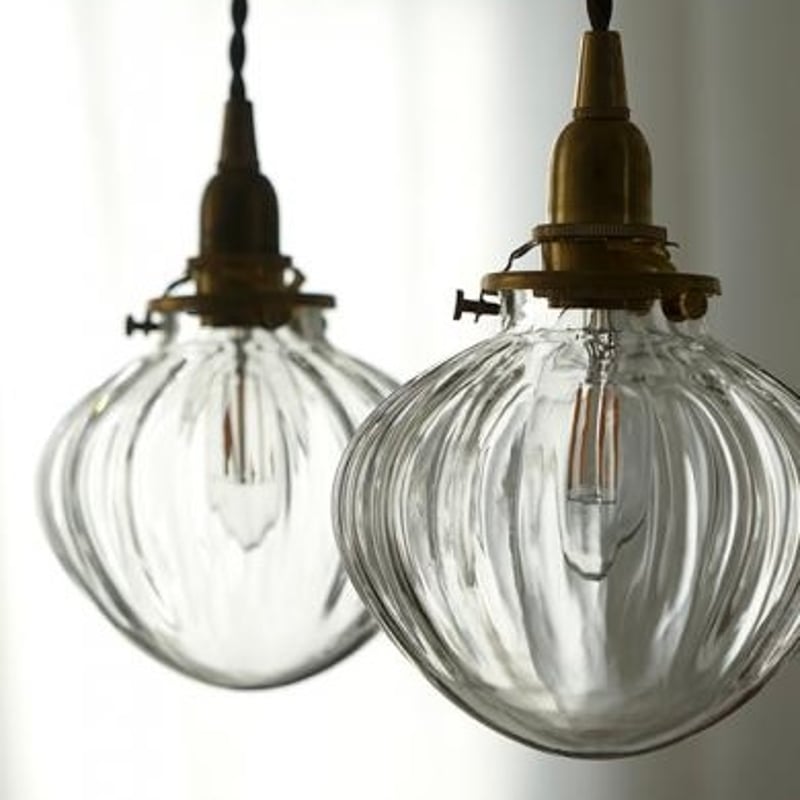 FRUCT PENDANT LIGHT S / ガラスシェード + 真鍮灯具 / 30cm ,