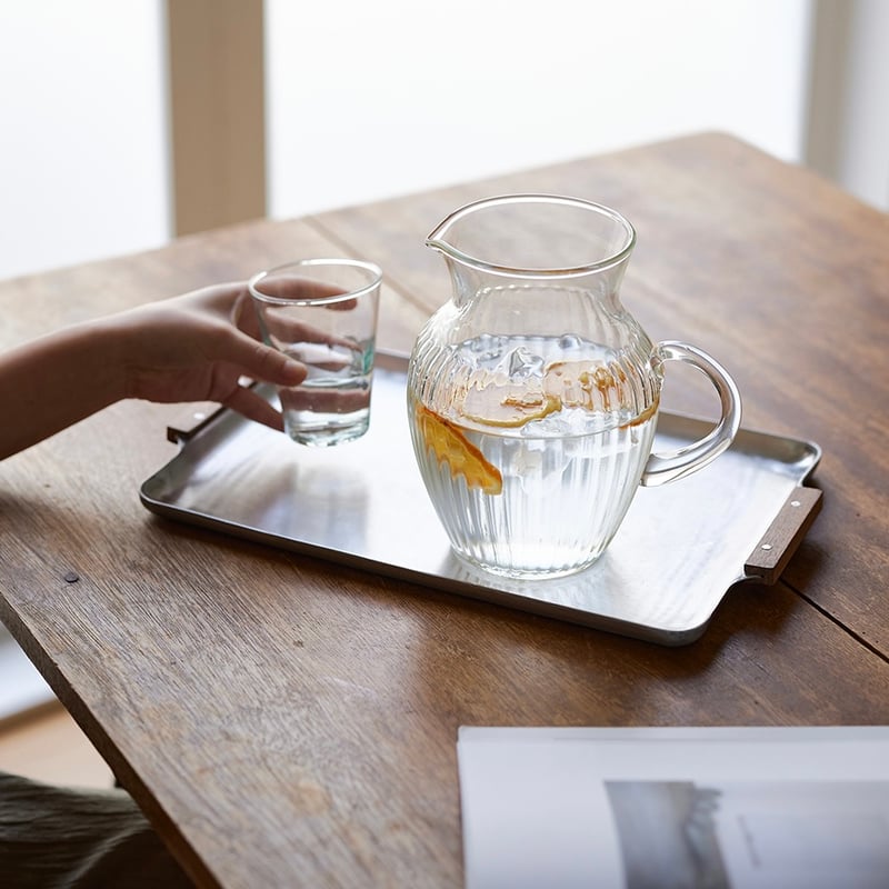 アルミトレイ / 素朴で温かみのあるアルミ素材のトレイ / Sサイズ , L