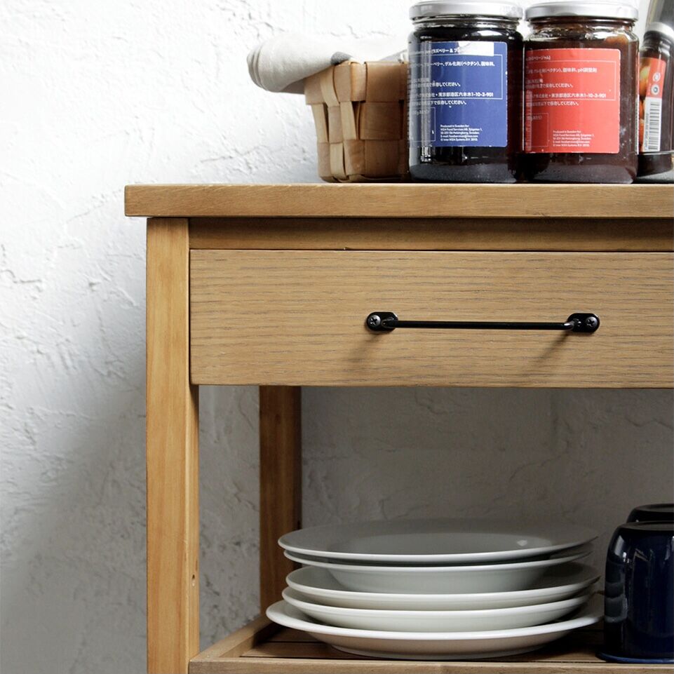 KITCHEN WAGON / MORTAR , NATURAL /キッチンワゴン / 収納ワ