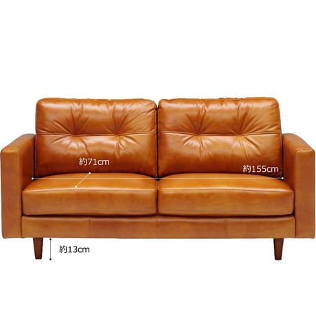 OIL LEATHER SOFA 03 /上質なオイルレザーの使うほど味わいが出るソファ / サイズ : 180x85x88cm / 座面高46cm