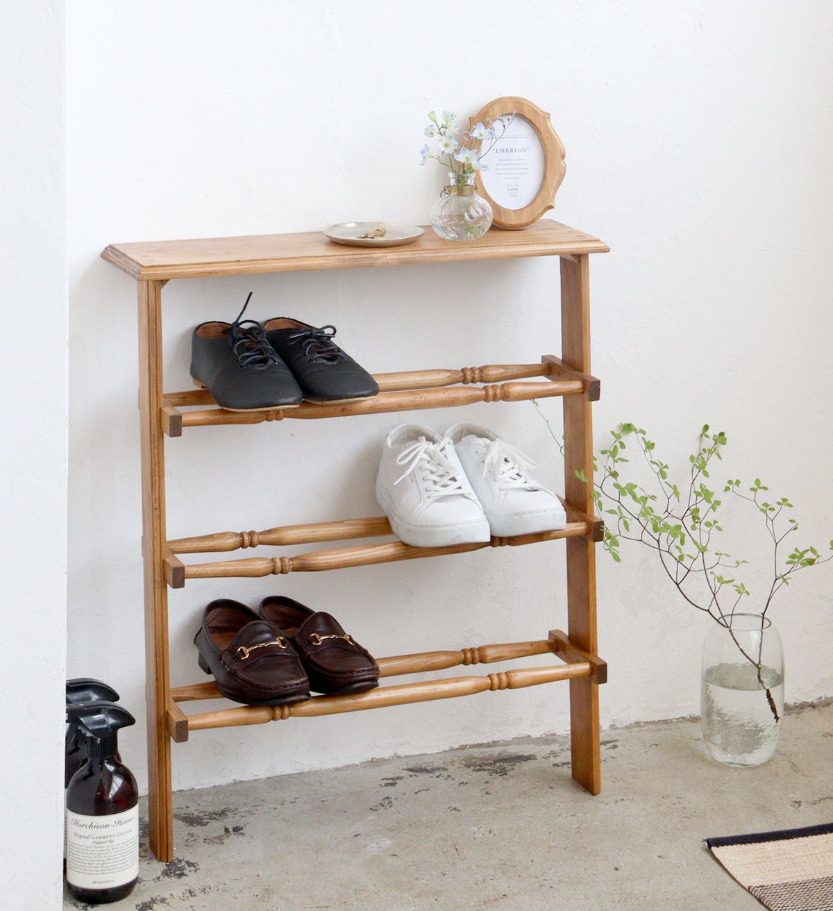 PINE WOOD RACK / 繊細なディテールが美しいスタンドシェルフ / パイン