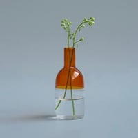 FLOWER VASE / ガラスベース / フラワーベース / orange / 一輪挿し AXCIS