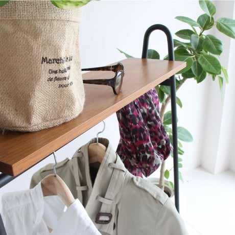 IRON + WOOD HANGER RACK  / ベーシックでおしゃれなハンガーラック / brown / ウォールナット / anthem