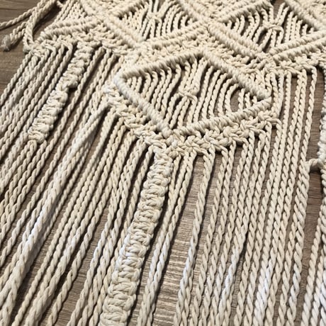 MACRAME / マクラメタペストリー/ 天然素材 ナチュラルコットン / サイズ▷W400×D25×H900mm