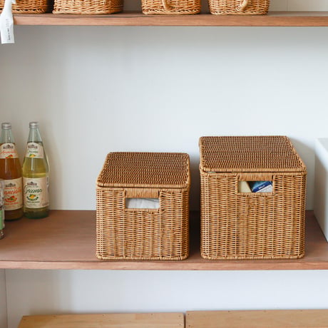 NATURAL STORAGE BOX / かご編みのナチュラルなデザインの収納ボックス / ナチュラルスタイリング / キッチン収納