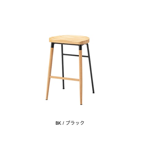 HIGH STOOL / 北欧スタイル  / WOOD + ＳＴＥＥＬ / キッチンカウンター / カウンタースツール / バースツール ハイスツール / W41.5×D42×H65cm