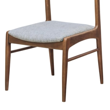 ＯＡＫ × ＦＡＢＲＩＣ  ＤＩＮＩＮＧ ＣＨＡＩＲ / シャープなシルエットのオーク材 ダイニングチェア / BROWN