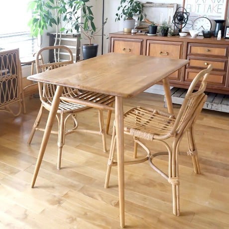 RATTAN DINING CHAIR / シルエットが綺麗なラタン ダイニング チェア  /  JUGLAS / ユグラ ラタン家具