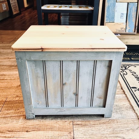 BOX STOOL / シャビーでシックなカラー 腰掛けにもなるおしゃれな収納ボックス / ストレージボックス / リビング収納 / 玄関収納 / 収納ボックス