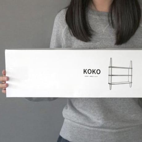 Mahogany wall SHELF / マホガニー材を使った3段のシェルフ / koko 3シェルフ / 壁面棚 / ウォールシェルフ  約w580×d160×h650mm