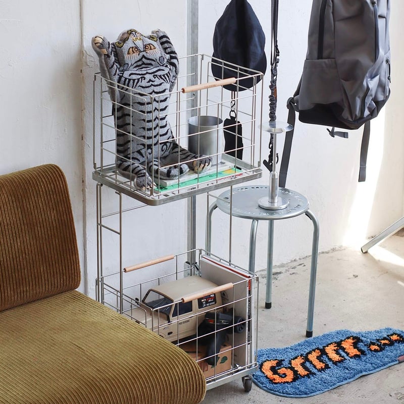 LAUNDRY WAGON ZINC / シンプルでスタイリッシュな2段式ランドリー
