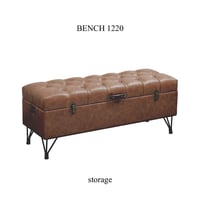 BENCH 1220 / アンティークな佇まいの収納ベンチ / トランクボックス / サイズ : W1220×H500×D420mm