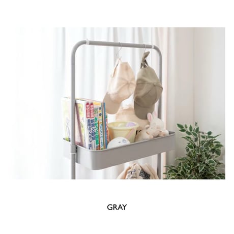 CASTER HANGER RACK / GRAY , BLACK / ワゴンラック ハンガーラック / サイズ : W59.5×D37× H150 / 175cm