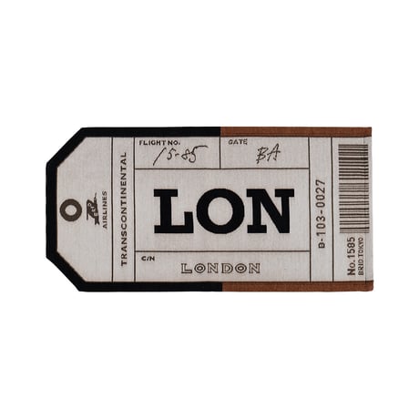 Paris & London BAGGAGE TAG RUG / ヴィンテージバゲッジタグ デザイン / お部屋にいながら旅行気分を高めてくれる遊び心の詰まったマット