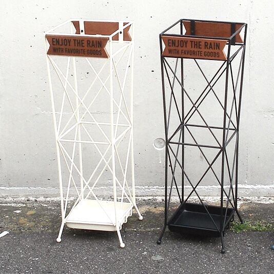 アイアン アンブレラスタンド / BLACK / IVORY 傘立て アイアン