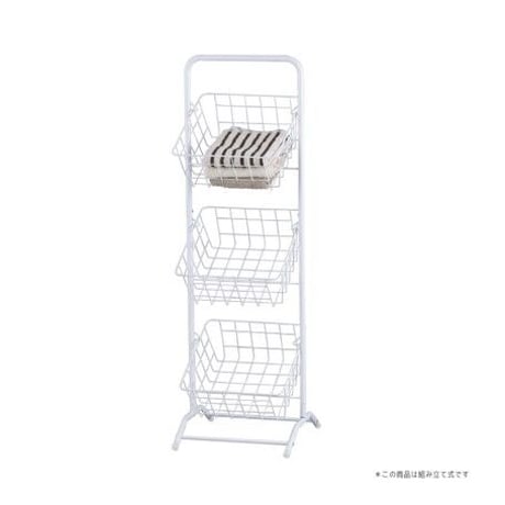 BASKET RACK 3ST / バスケットラック3段 / WHITE , BLACK / H103cm