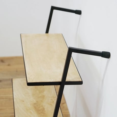 IRON + WOOD WALL shelf / アイアンのフレームで構成されたスタイリッシュな壁掛けシェルフ / 3段 , 5段 / ナチュラルモダン