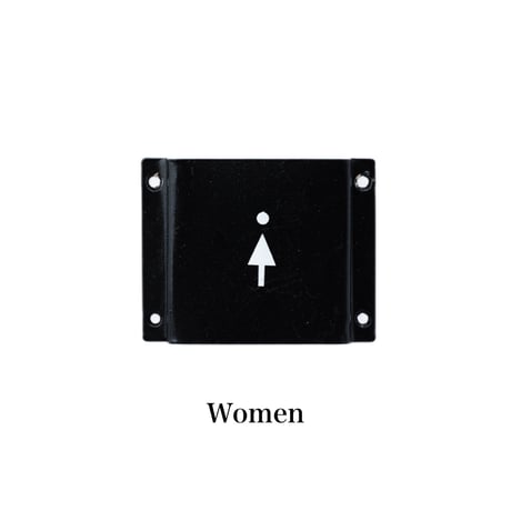 シンプルで視覚的にもわかりやすいサインプレート /  Men , Women , TOILET  / サイズ 約w103×d12×h80mm / 木ネジ付き homestead