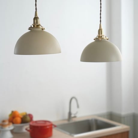IRON SHADE / 丸いカタチが可愛いドーム型シェードのペンダントライト / E17 BRASS PENDANT / 60cm ,100cm