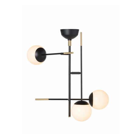 Bliss mini 3 cross-ceiling light / 独立可動できるボール状の丸型シェードを取り付けたシーリングライト / CL . WH