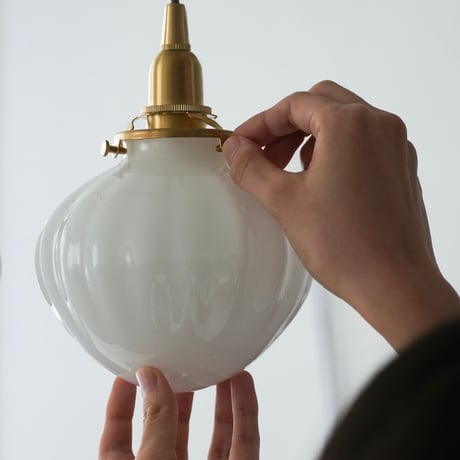 FRUCT PENDANT LIGHT S / ガラスシェード + 真鍮灯具 / 30cm , 60cm , 100cm , 150cm / E17 シーリングカバー付 /AXCIS ※電球なし