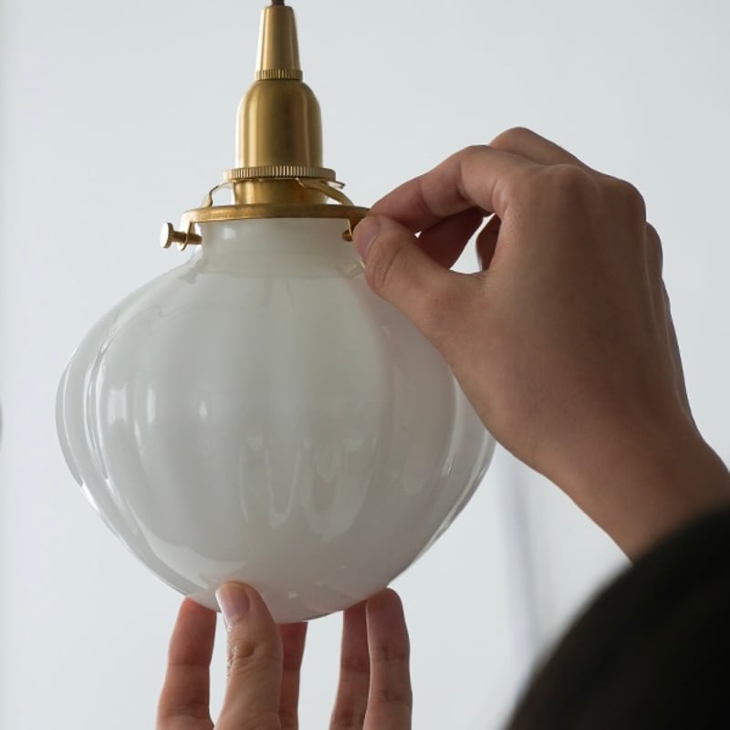 FRUCT PENDANT LIGHT S / ガラスシェード + 真鍮灯具 / 30cm ,