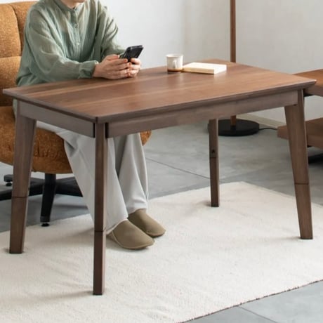 2WAY kotatsu TABLE / オーク材とウォールナットのコタツテーブル / Natural , Brown / リビングテーブル / コタツテーブル