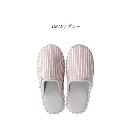 ROOM SLIPPERS COMBI / ルームスリッパ / ルームシューズ / リネン素材 袋付き / 目安サイズ WOMEN 〜25cm, MEN〜27.5cm