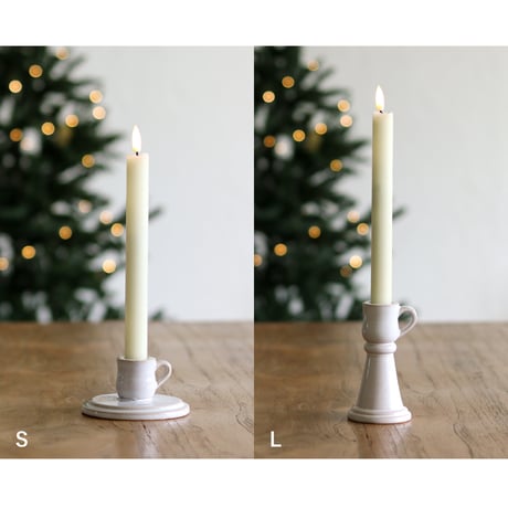 LEDキャンドルライト / 磁器スタンドセット / S , Lサイズ / Sceneryvase / シナリーベース