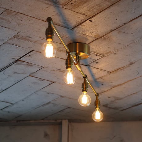 ARTWORK STUDIO / Laiton 4-ceiling light / シーリングライト / 天井照明 / 電球なし / アッシュブラック , ゴールド